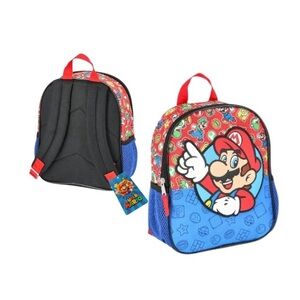 Nintendo Super Mario Kids Backpack - Red, Blue, and Black